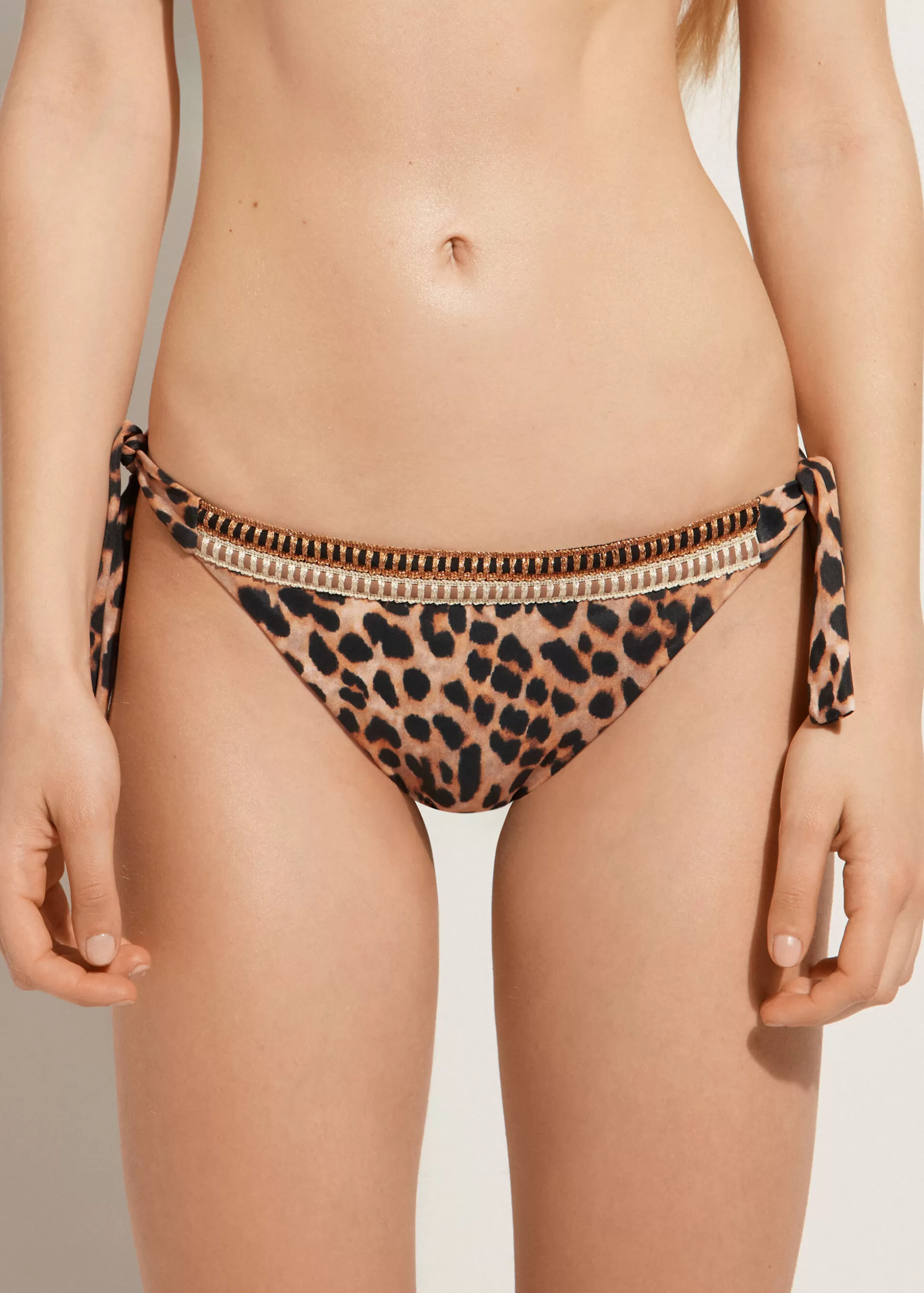 Bas De Maillot A Noeuds A Motif Animalier Bilbao*Calzedonia Cheap