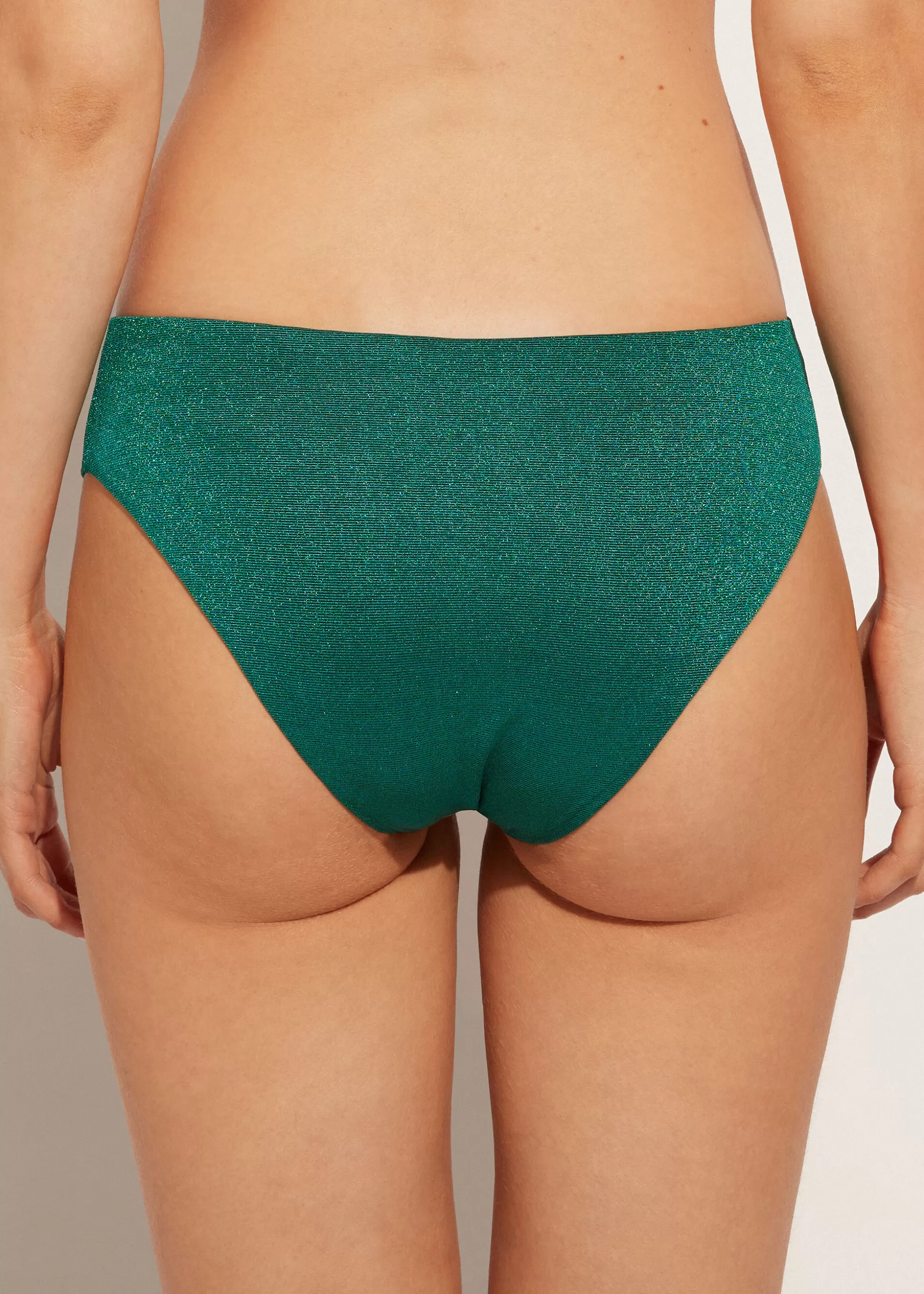 Bas De Maillot Taille Haute En Fibre Metallique Hollywood*Calzedonia Store