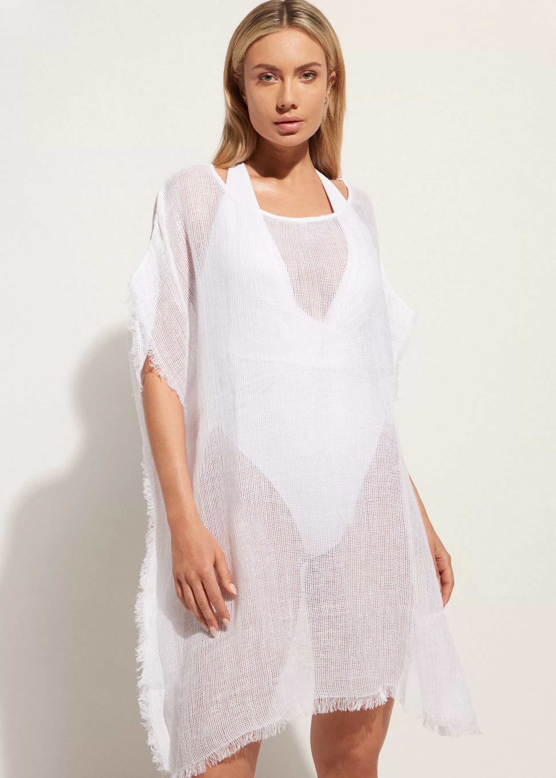 Caftan En Filet De Lin Avec Franges*Calzedonia Best