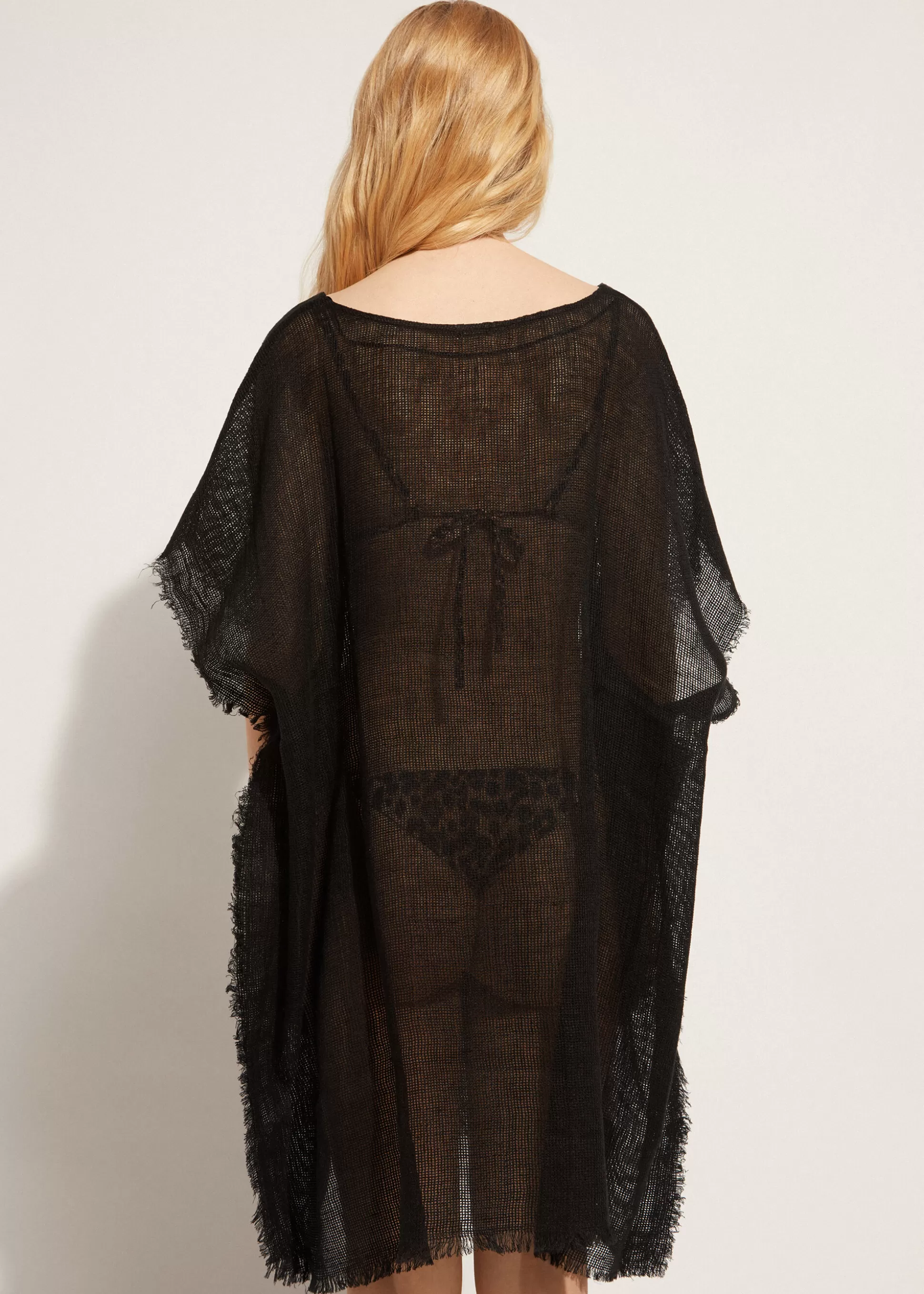 Caftan En Filet De Lin Avec Franges*Calzedonia Best Sale