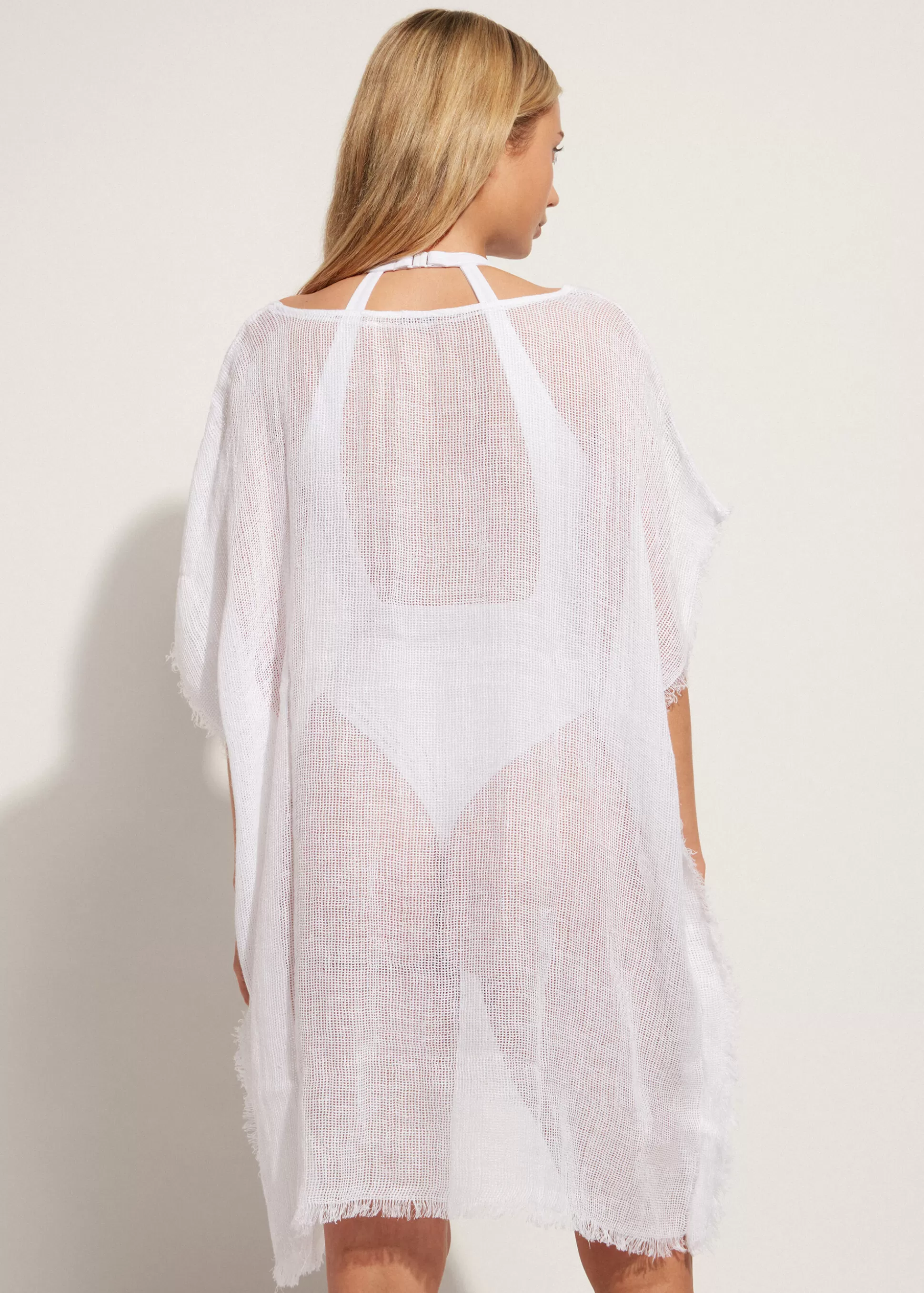 Caftan En Filet De Lin Avec Franges*Calzedonia Best