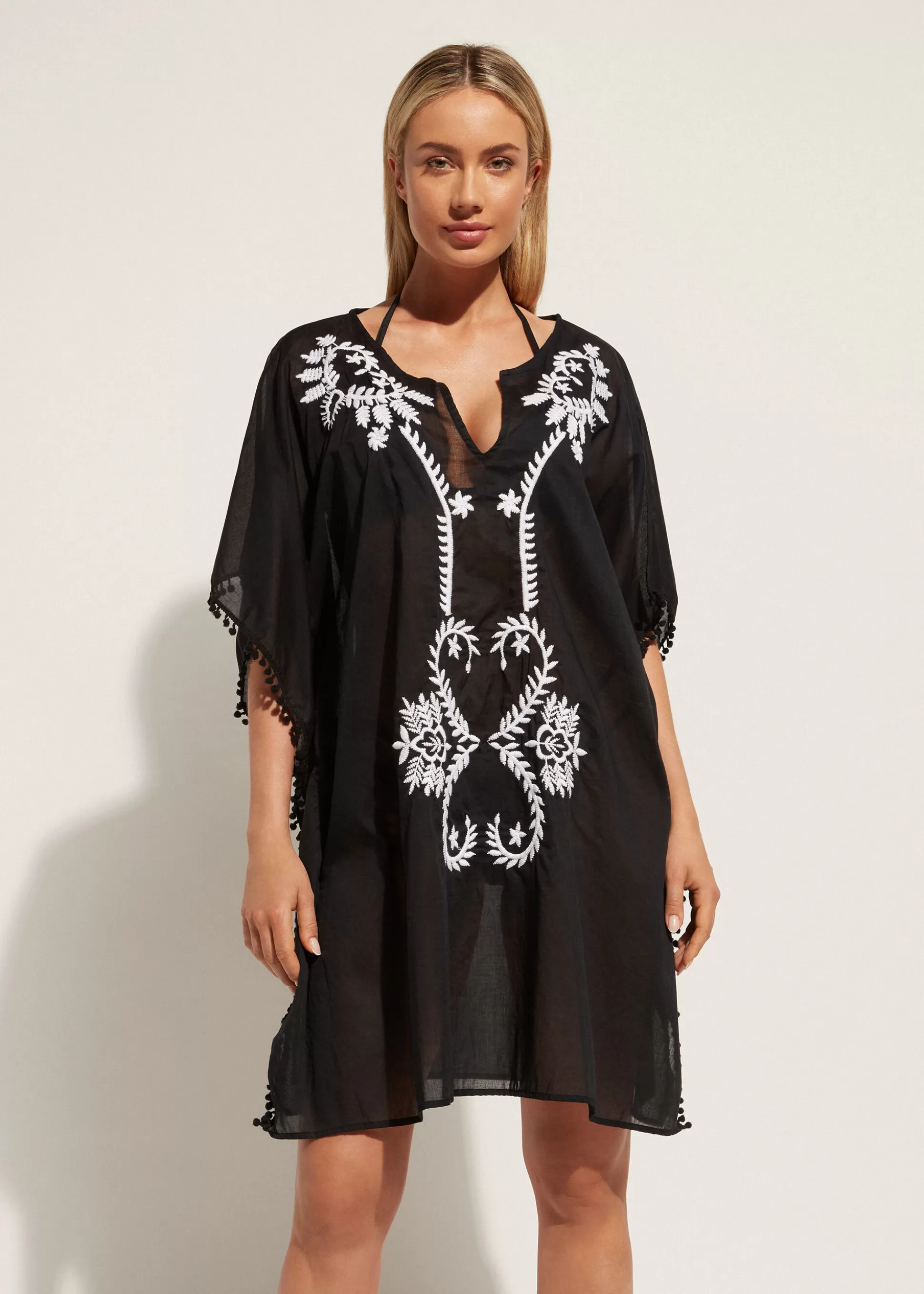 Caftan Kimono Avec Broderie Et Passementerie*Calzedonia Online