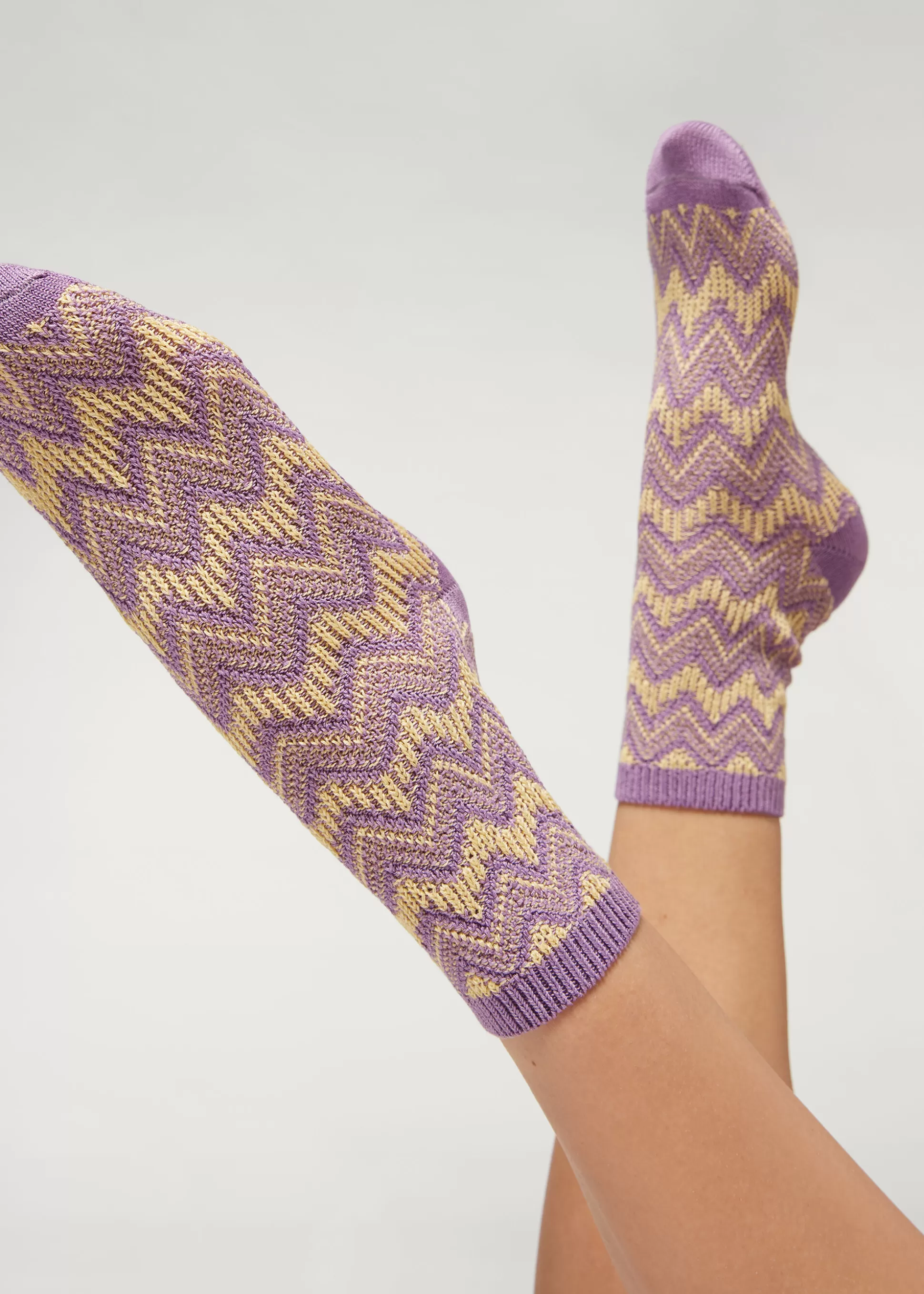 Chaussettes Basses A Motif De Chevrons Colores*Calzedonia Discount