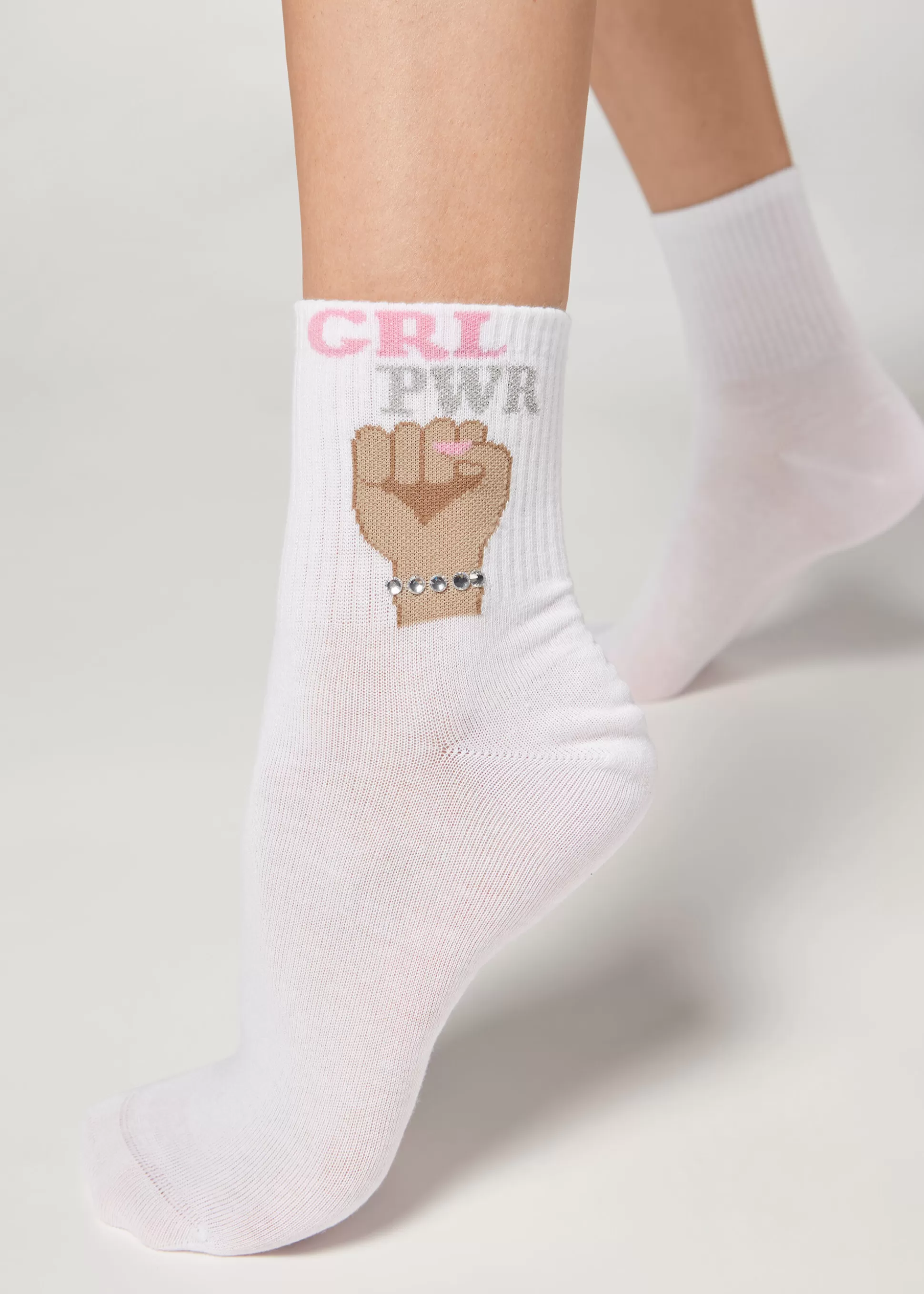 Chaussettes Basses A Motif Girl Power*Calzedonia Outlet