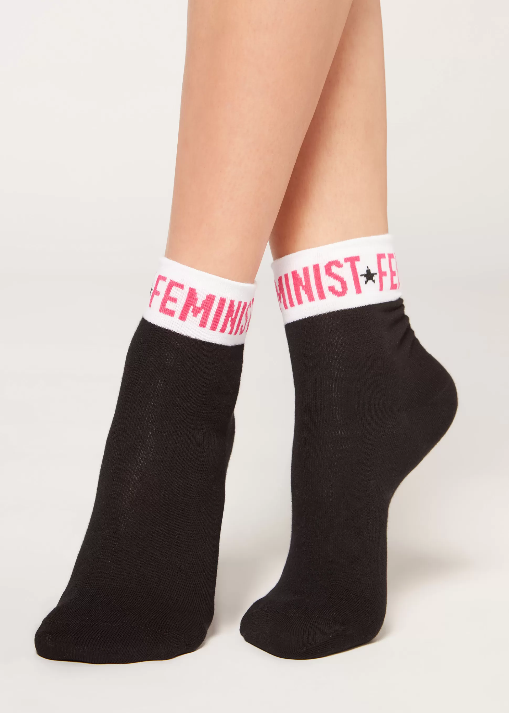 Chaussettes Basses A Motif Girl Power*Calzedonia New