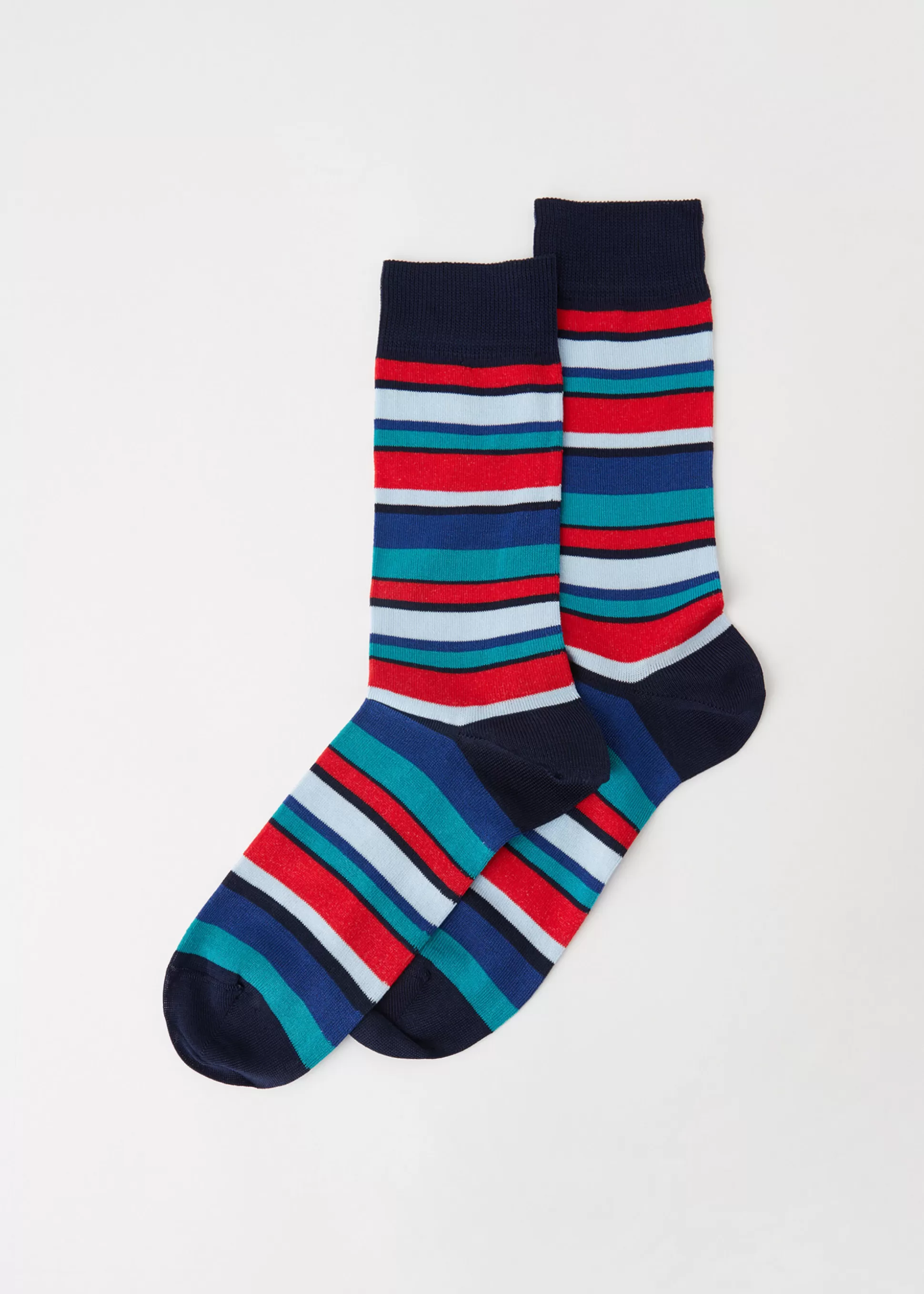 Chaussettes Basses A Rayures Colorees Pour Homme*Calzedonia Fashion