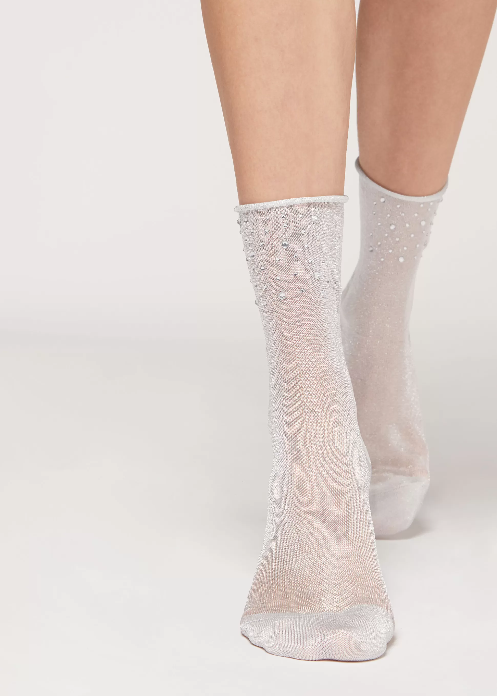 Chaussettes Basses Avec Paillettes Et Cristaux De Strass*Calzedonia Best