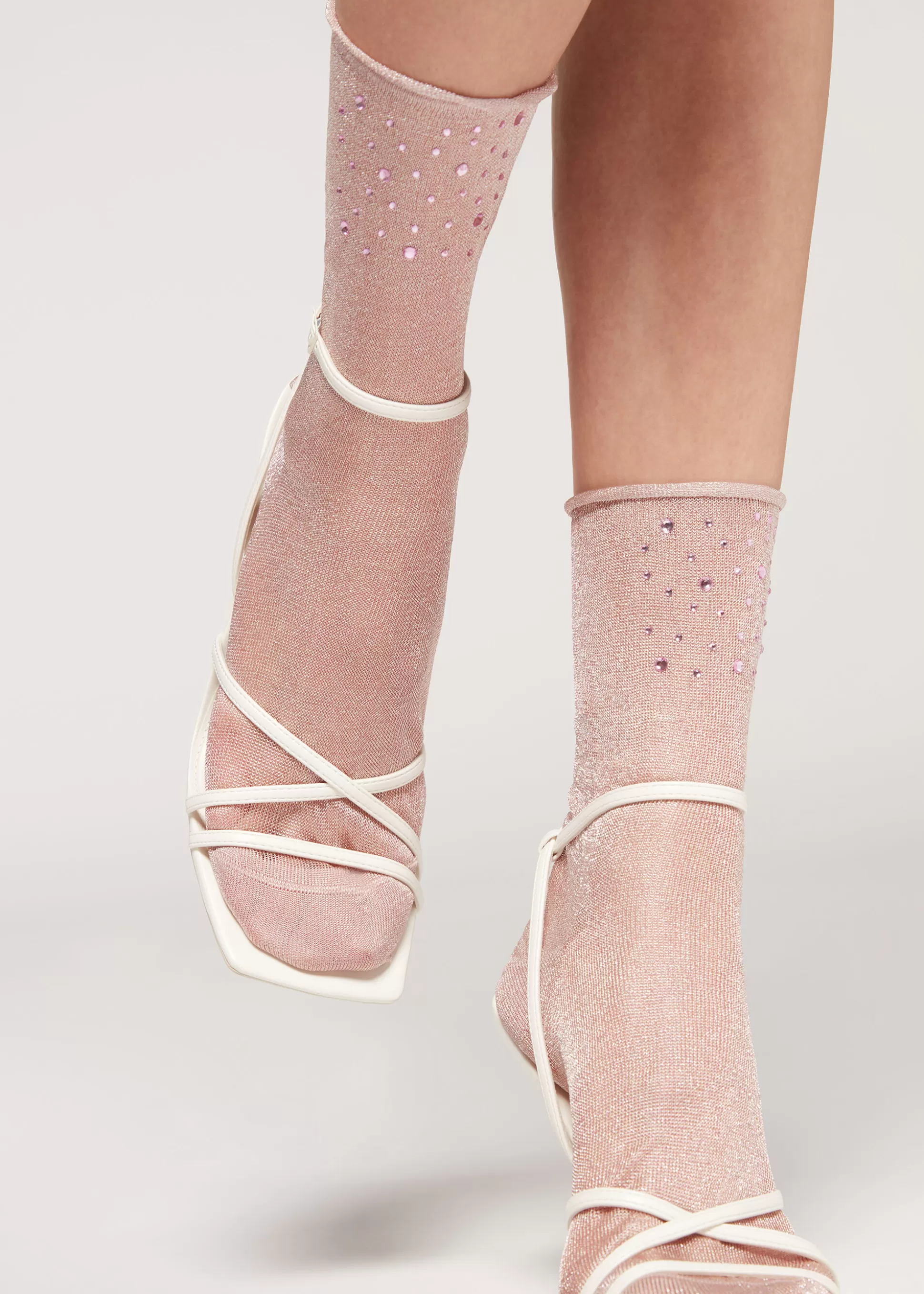 Chaussettes Basses Avec Paillettes Et Cristaux De Strass*Calzedonia Shop