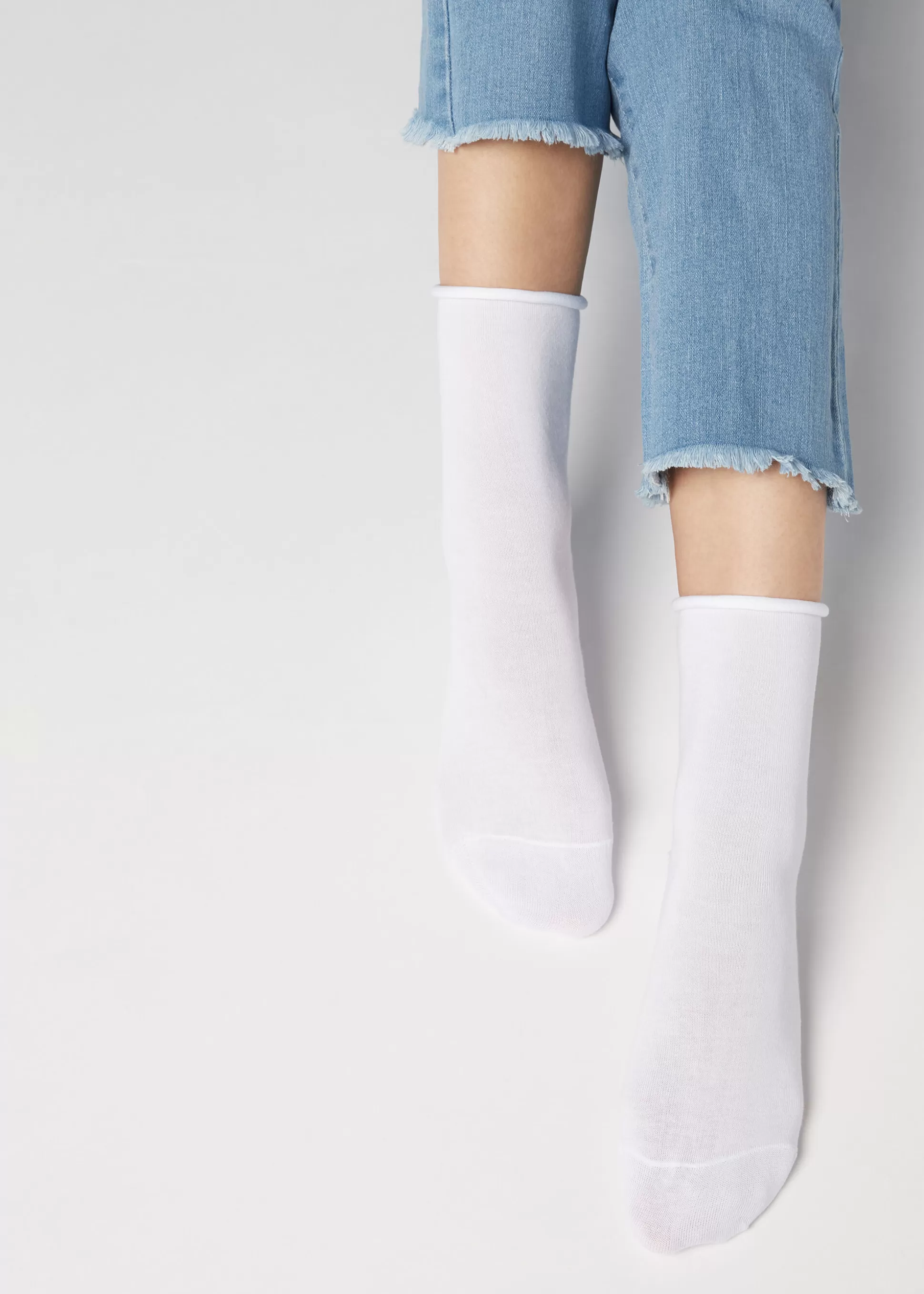 Chaussettes Courtes A Bords Francs En Coton*Calzedonia Shop