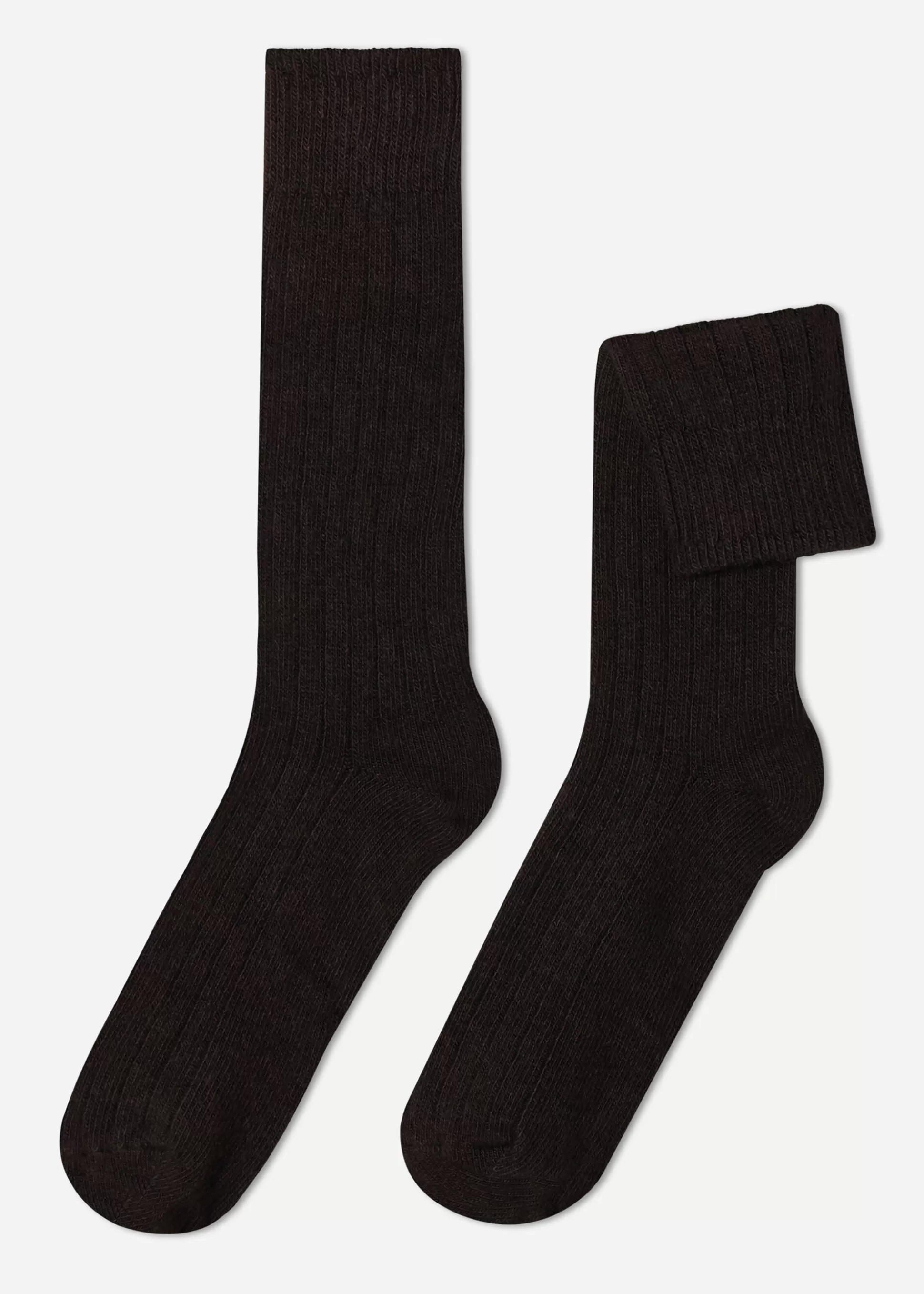 Chaussettes Courtes Cotelees Avec Laine Et Cachemire Pour Homme*Calzedonia Online