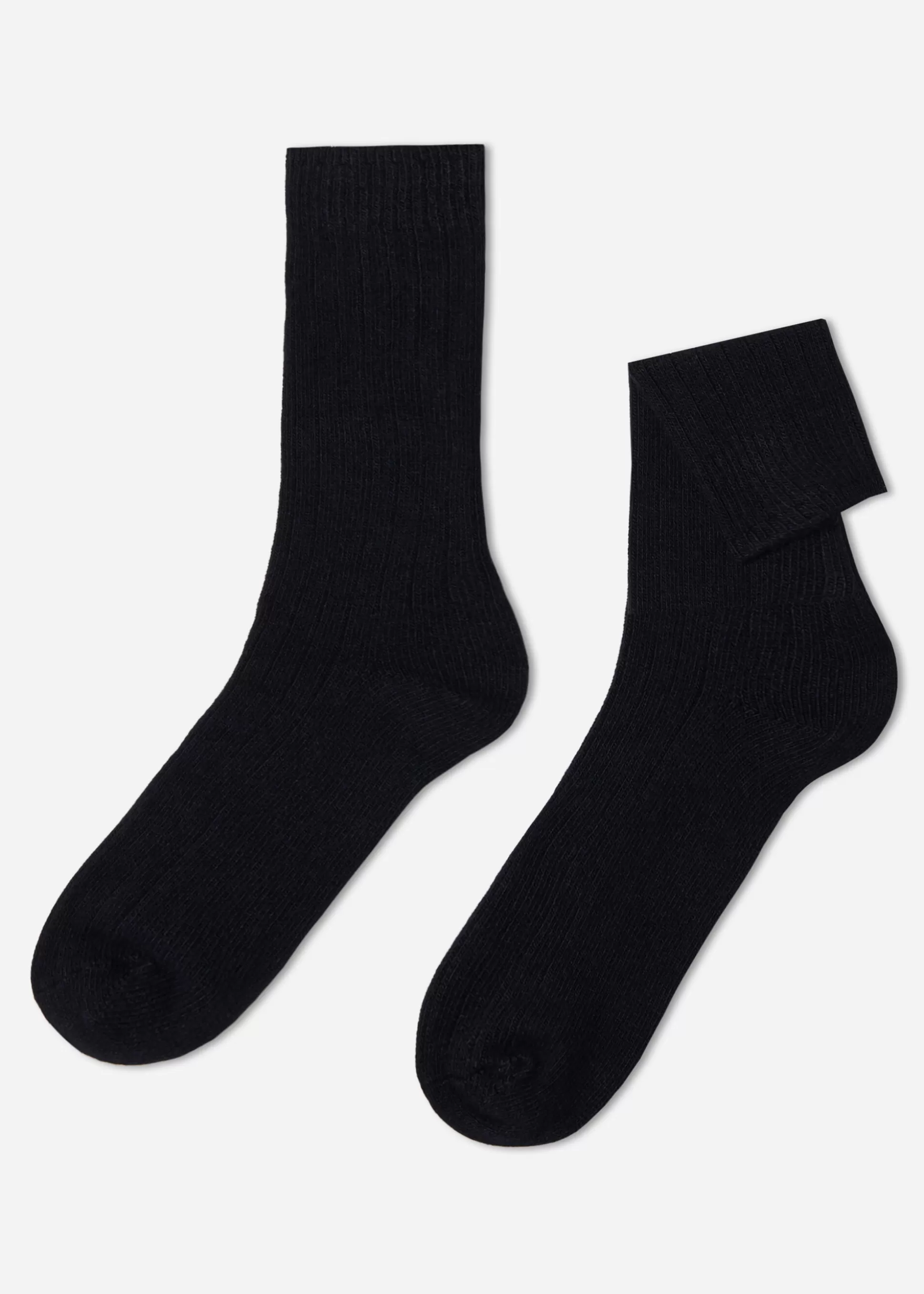 Chaussettes Courtes Cotelees Avec Laine Et Cachemire Pour Homme*Calzedonia Store