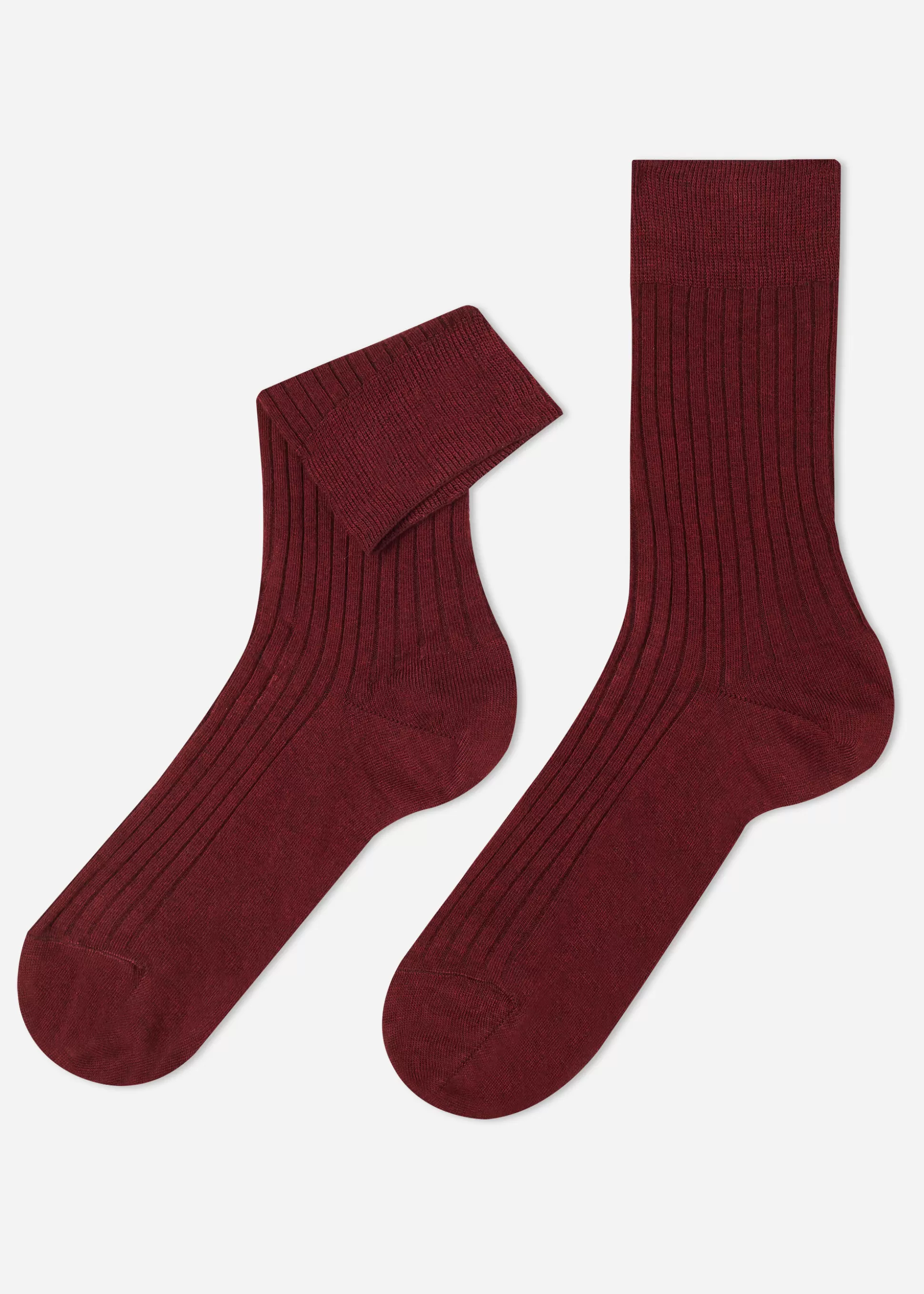 Chaussettes Courtes Cotelees En Cachemire Pour Homme*Calzedonia Fashion