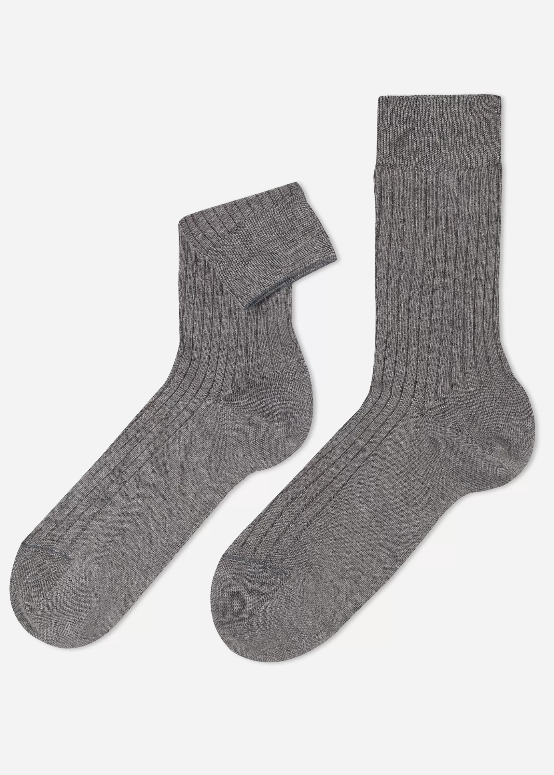 Chaussettes Courtes Cotelees En Cachemire Pour Homme*Calzedonia Cheap