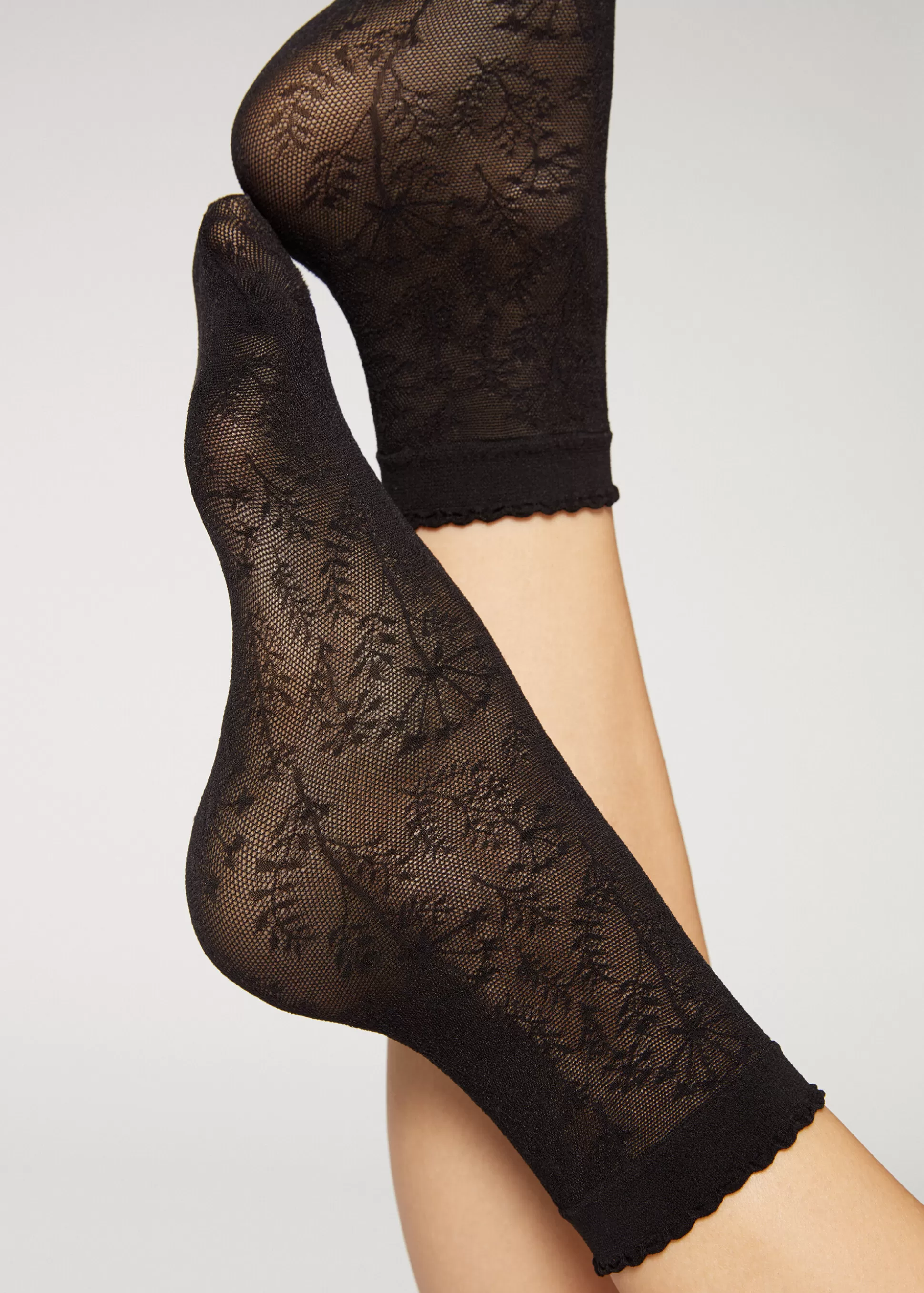 Chaussettes Courtes En Resille Fantaisie Fleurie*Calzedonia Outlet