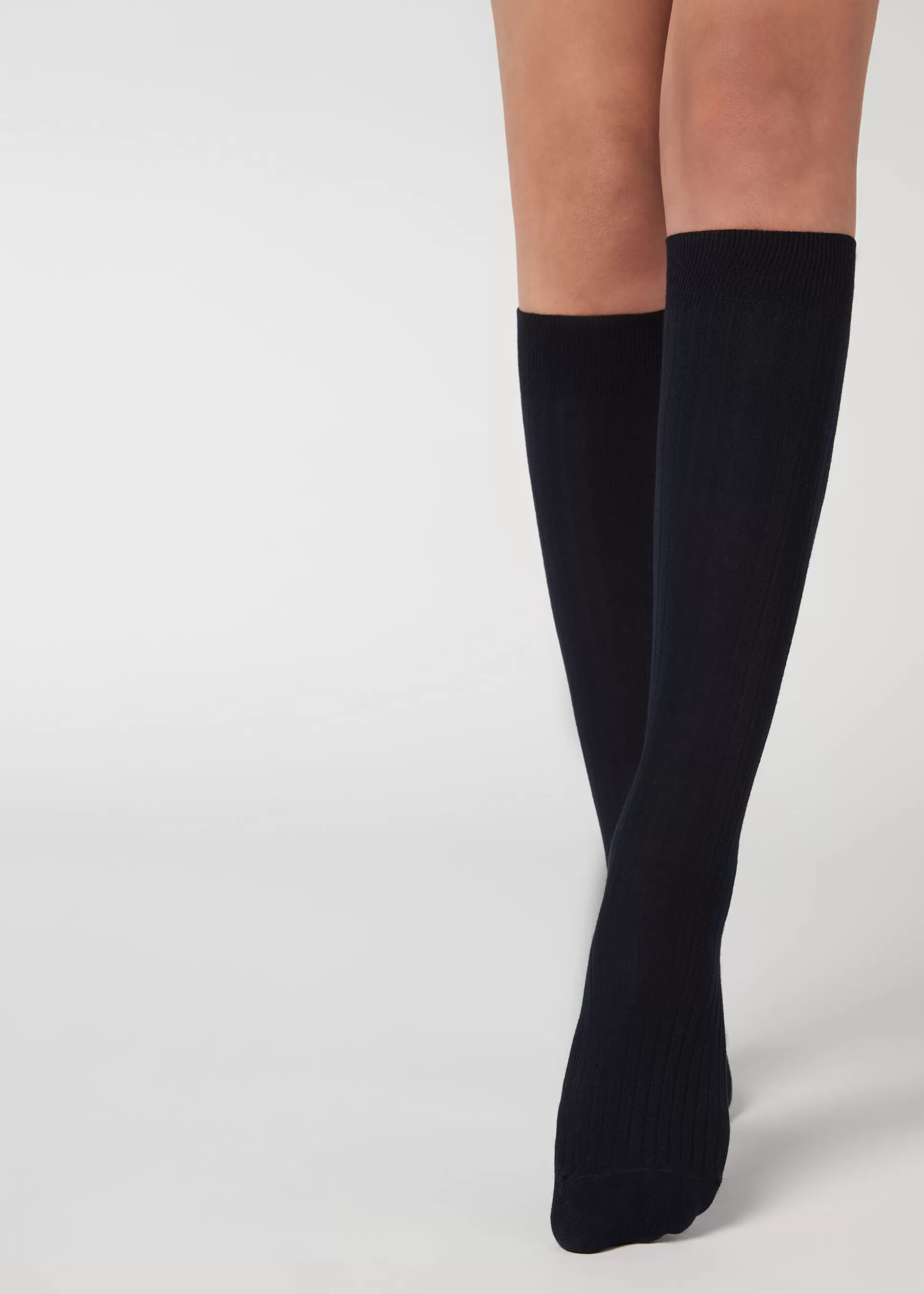 Chaussettes Longues Cotelees Avec Cachemire*Calzedonia Best