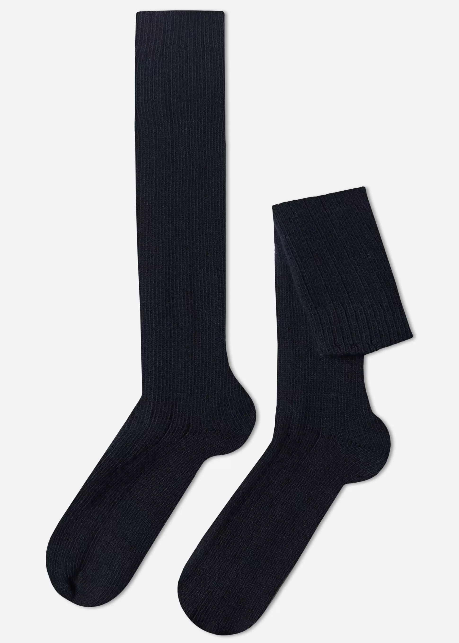 Chaussettes Longues Cotelees Avec Laine Et Cachemire Pour Homme*Calzedonia Best Sale