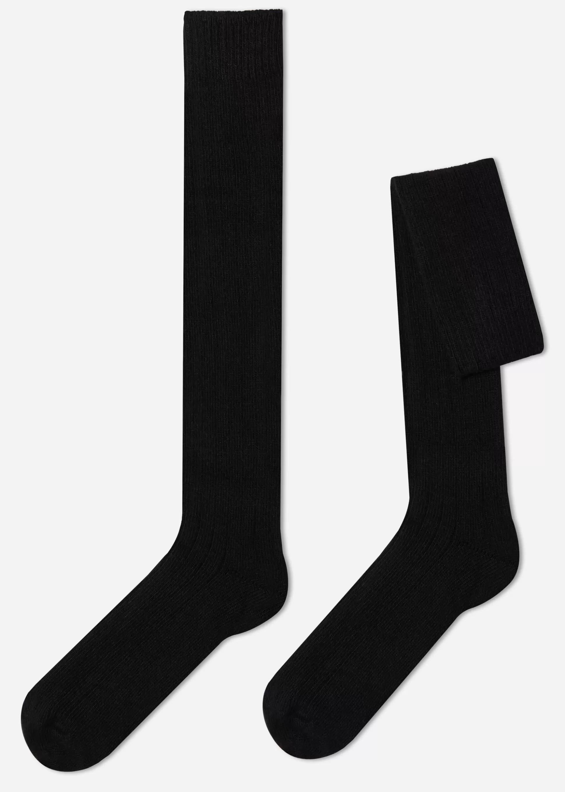 Chaussettes Longues Cotelees Avec Laine Et Cachemire Pour Homme*Calzedonia Cheap