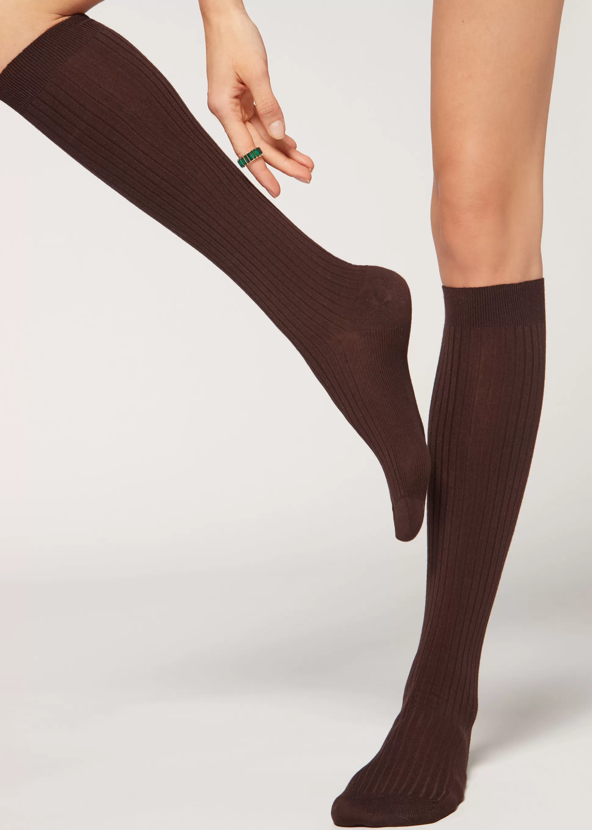 Chaussettes Longues En Cachemire Cotelees*Calzedonia Clearance