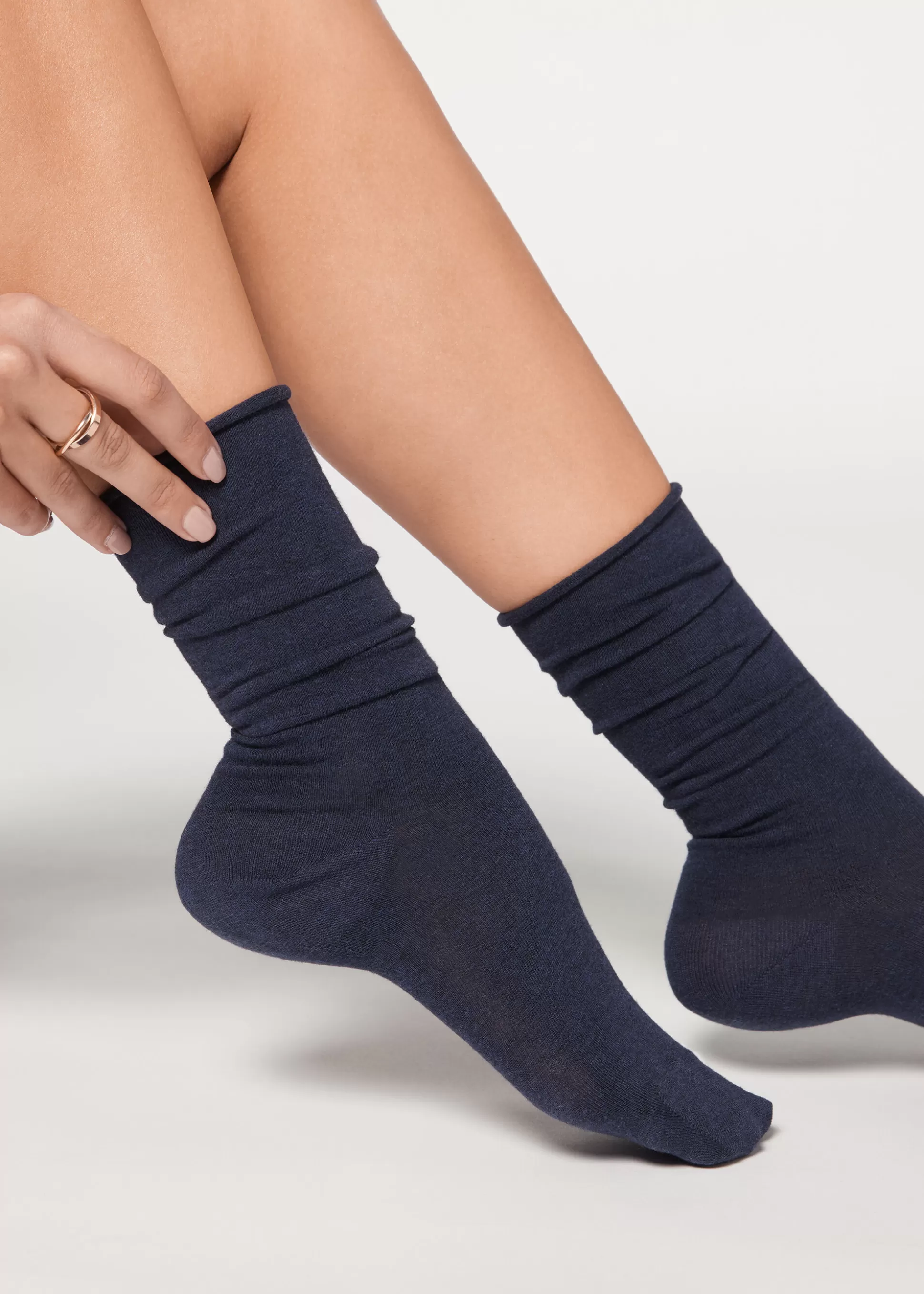 Chaussettes Longues En Coton Satine*Calzedonia Flash Sale