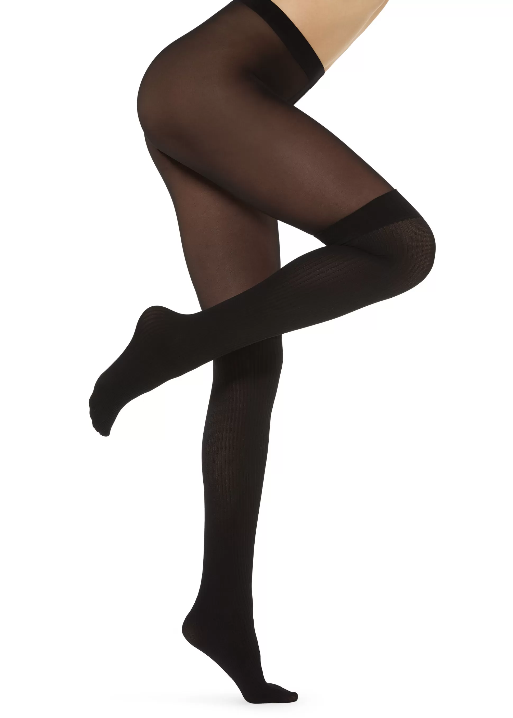 Collant Effet Chaussettes Hautes Cotelees*Calzedonia Outlet