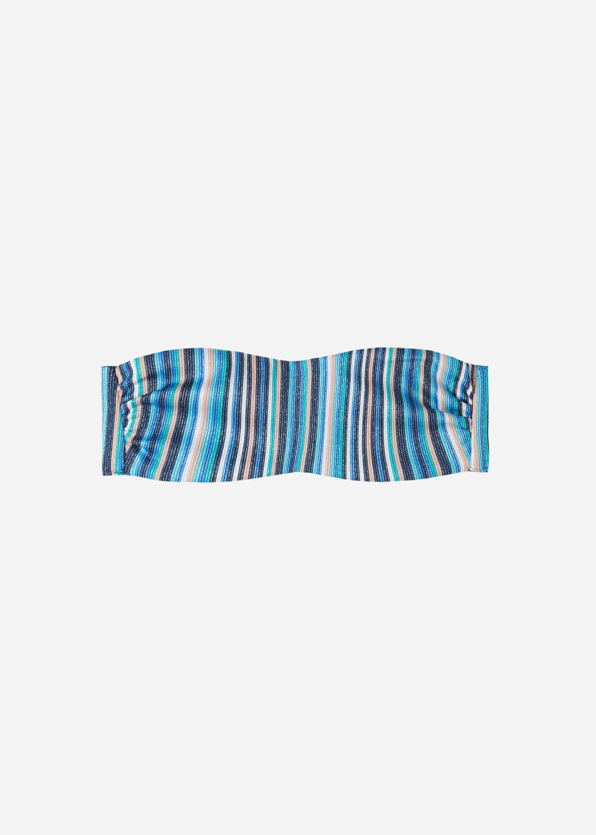 Haut De Maillot Bandeau A Rayures En Fibre Metallique Marbella*Calzedonia Discount