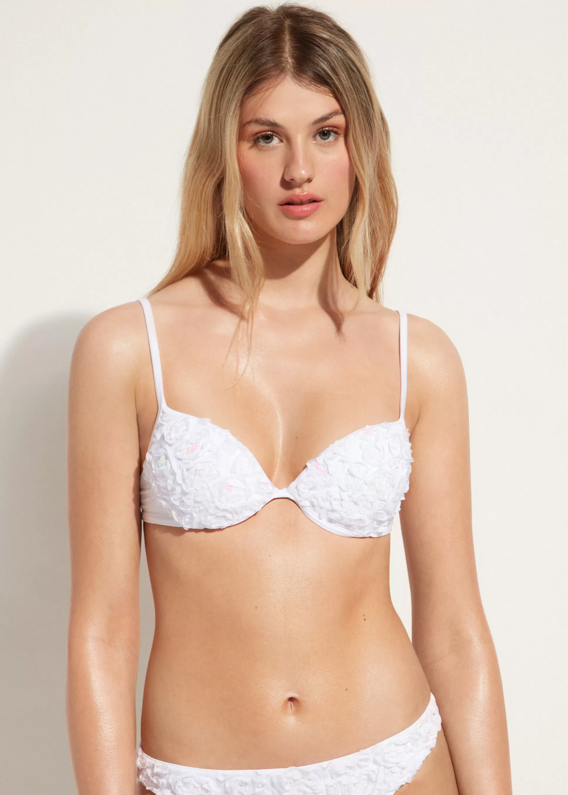 Haut De Maillot Push-Up Rembourre A Fleurs Parigi*Calzedonia Clearance