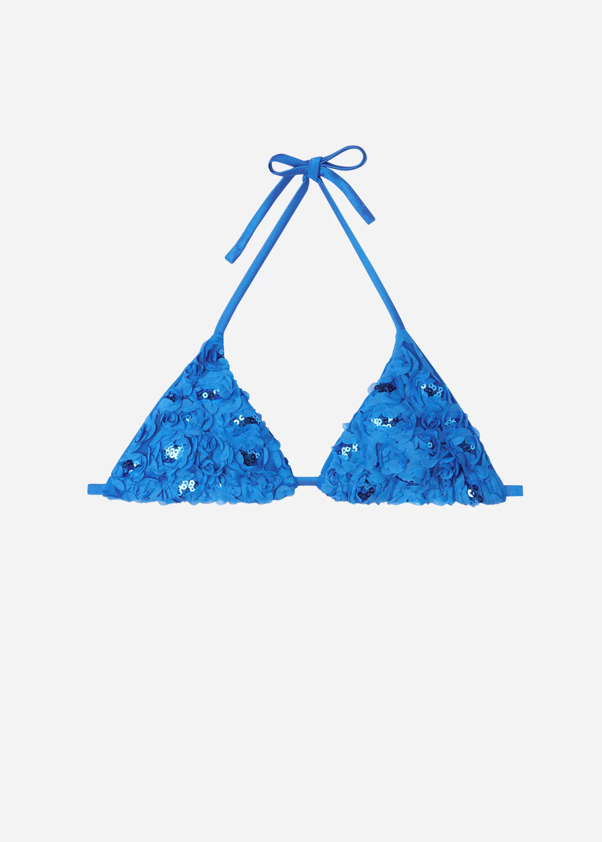 Haut De Maillot Triangle Coulissant A Fleurs Et Paillettes Parigi*Calzedonia Best