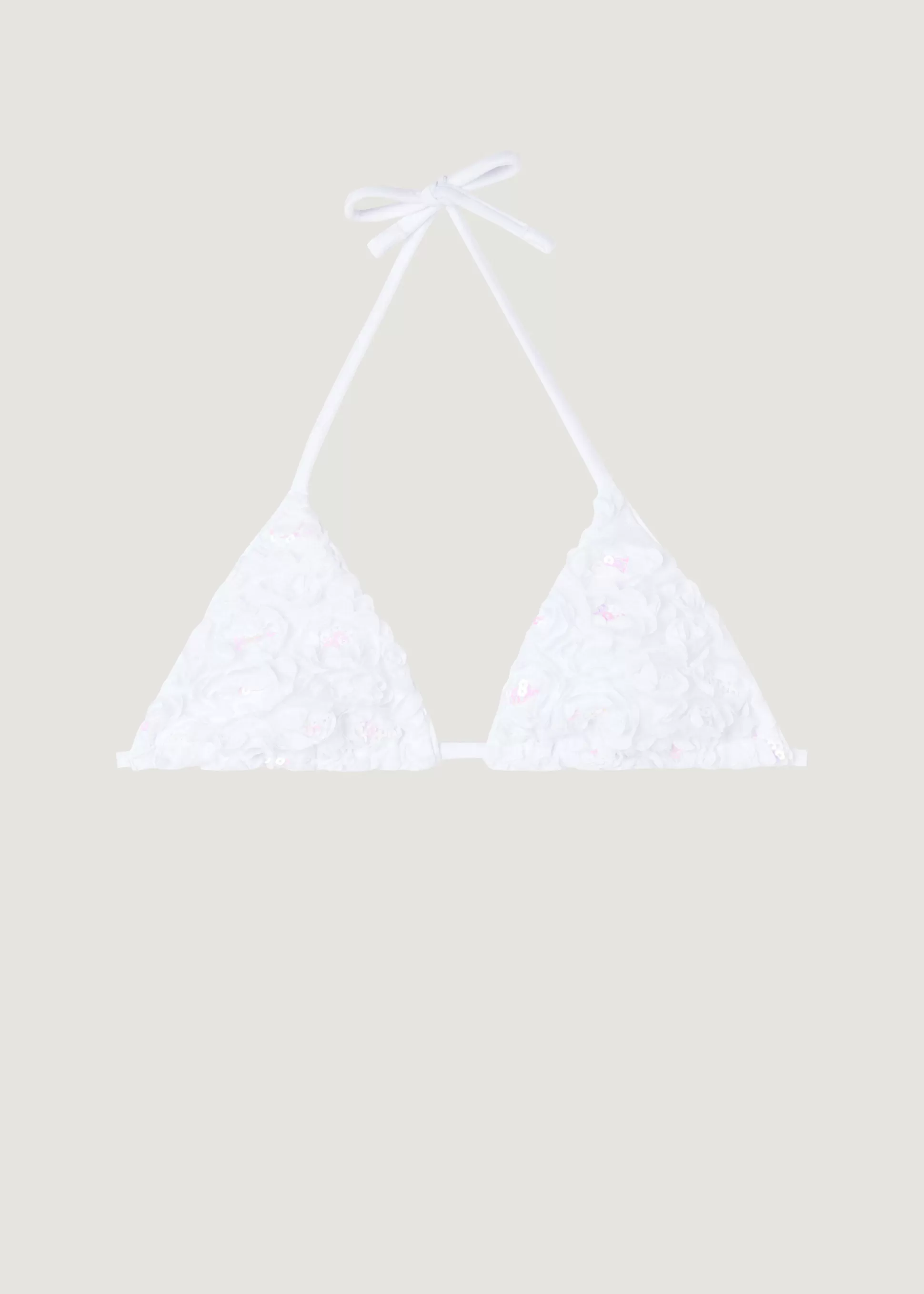 Haut De Maillot Triangle Coulissant A Fleurs Et Paillettes Parigi*Calzedonia New
