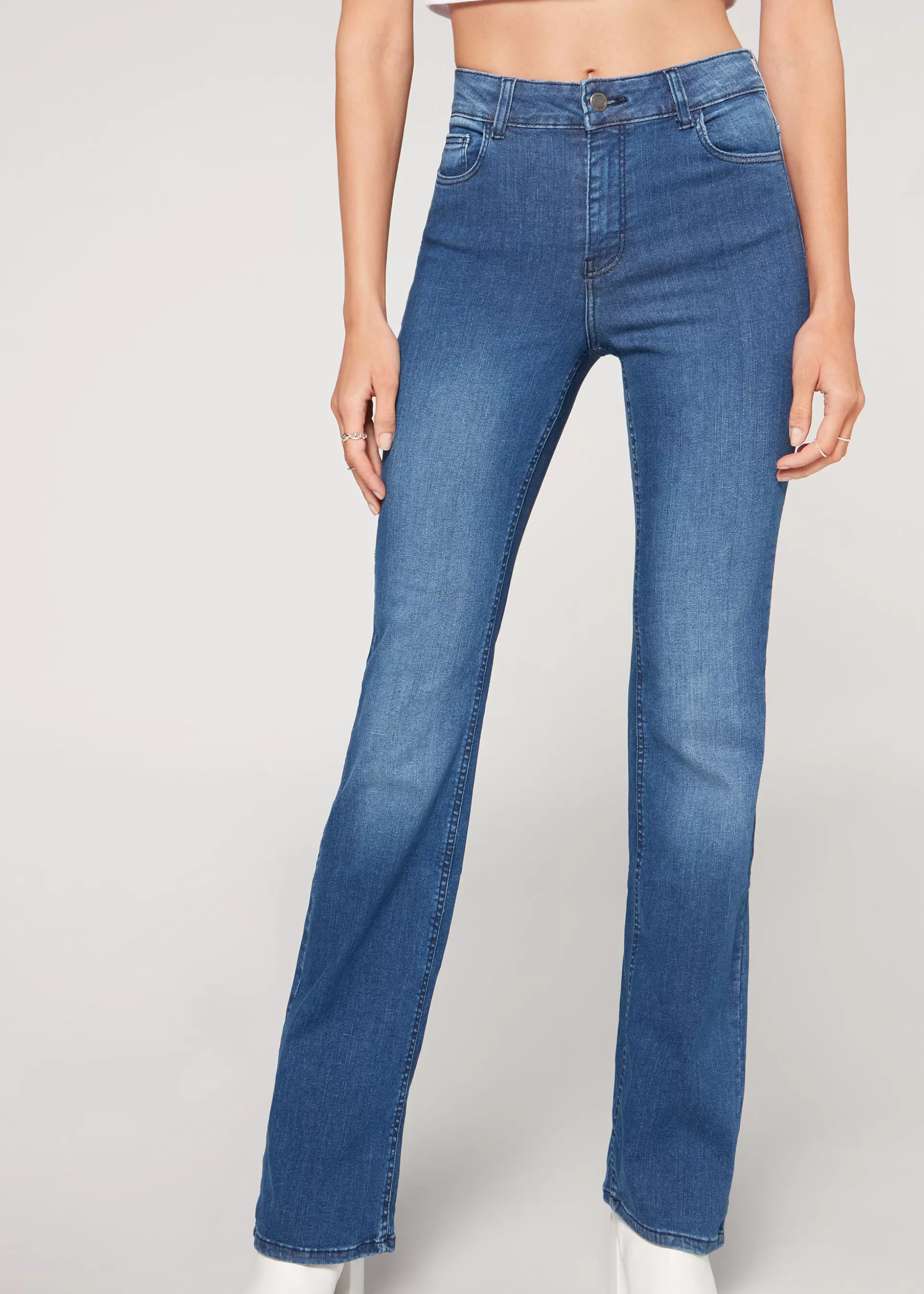 Jean Bootcut Taille Haute Denim Super Flexible*Calzedonia Sale