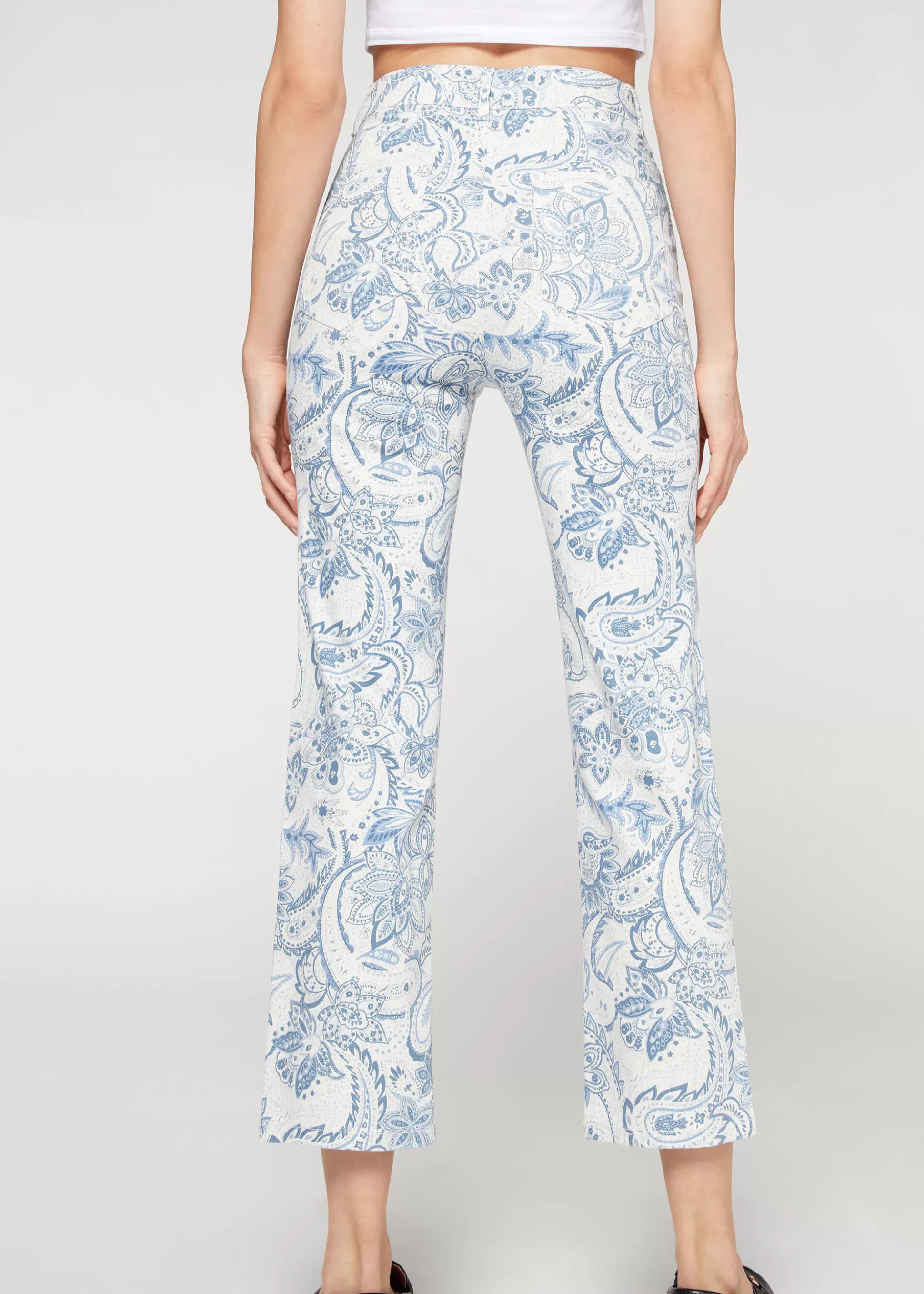 Jean Court A Taille Haute Et Pattes D'Elephant*Calzedonia Store