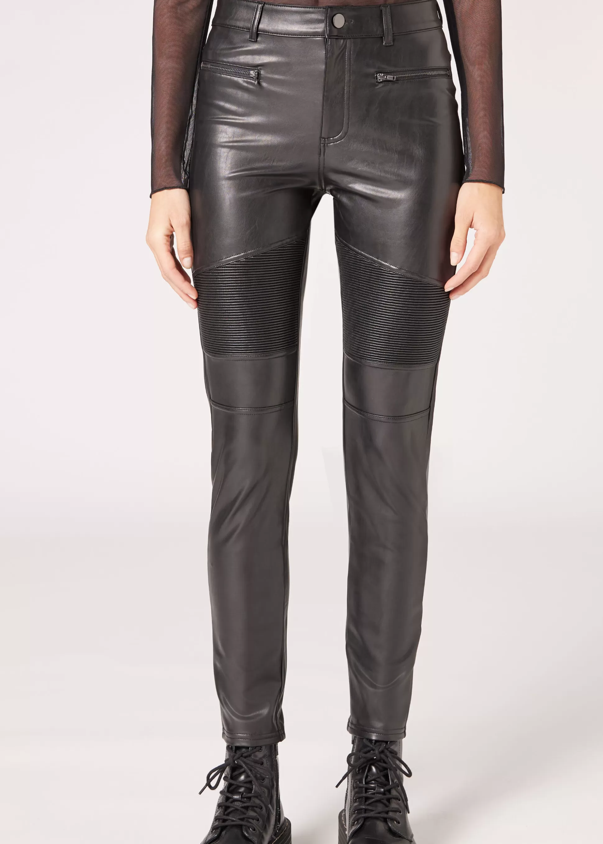 Legging Motard Skinny Enduit Thermique*Calzedonia Online