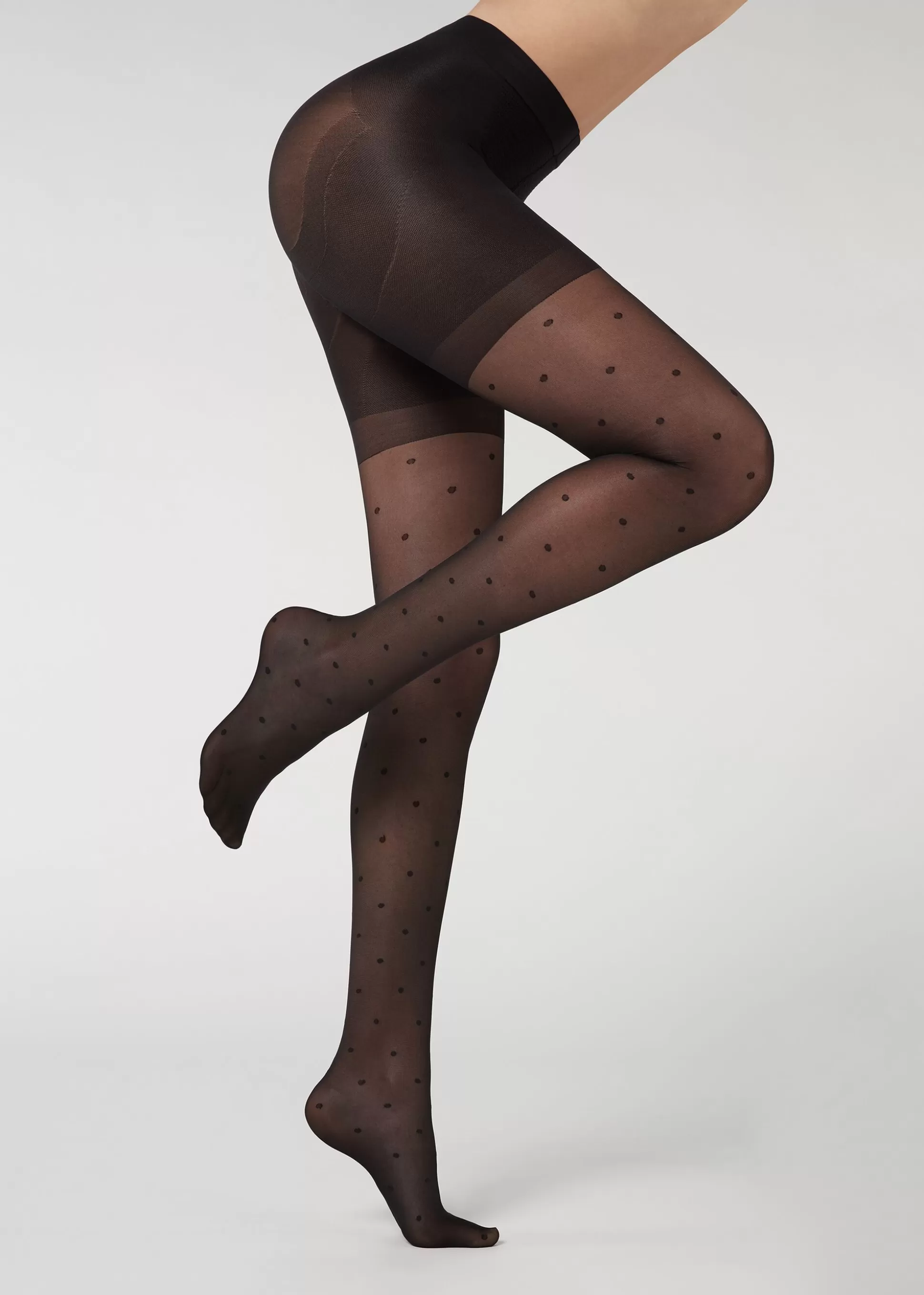 Total Shaper Collant Remodelant Voile 30 Deniers A Motifs Pois*Calzedonia Best Sale